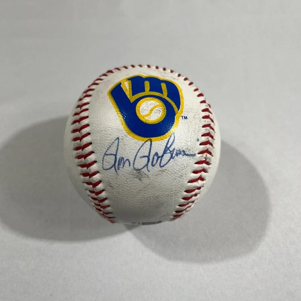 Ron Robinson Signed Milwaukee Brewers Baseball Vintage 1988 SPC